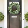 Eucalyptus Garland with White Flowers 4 Packs 5.9Ft Artificial Silver Dollar Eucalyptus Leaves Plant Fake Greenery Hanging Ivy Vines Faux Wreath