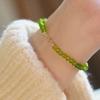 Olive Green Glazed Bracelet, Niche Bracelet, Girlfriend Jewelry,  Bracelet.