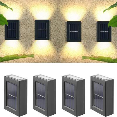 Güneş Enerjili Yukarı ve Aşağı Spot Işıkları Dış Mekan, Sokak Duvar Lambası Güneş Enerjili Gün Işığı Su Geçirmez Güneş Lambası Bahçe Dekoratif