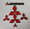 Mitsubishi Emblem Stickers for Lancer, EX Lingyue, Lingpai, Outlander: Front, Rear, and Steering Wheel