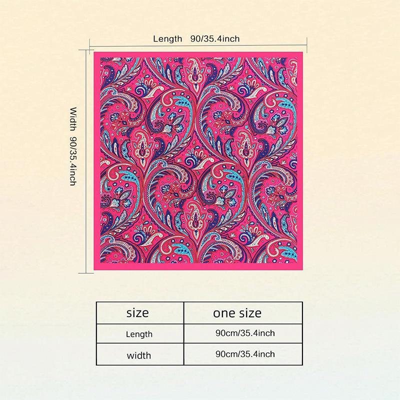 Summer Luxury  Silk Scarf Square Hijab Women Wraps Summer Chic Cycling Hair Bandana Hijabs Foulard Scarves 90*90Cm