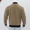 Men's Casual Stand-up Collar Colorblock Skirt Pocket Button Cardigan Jacket