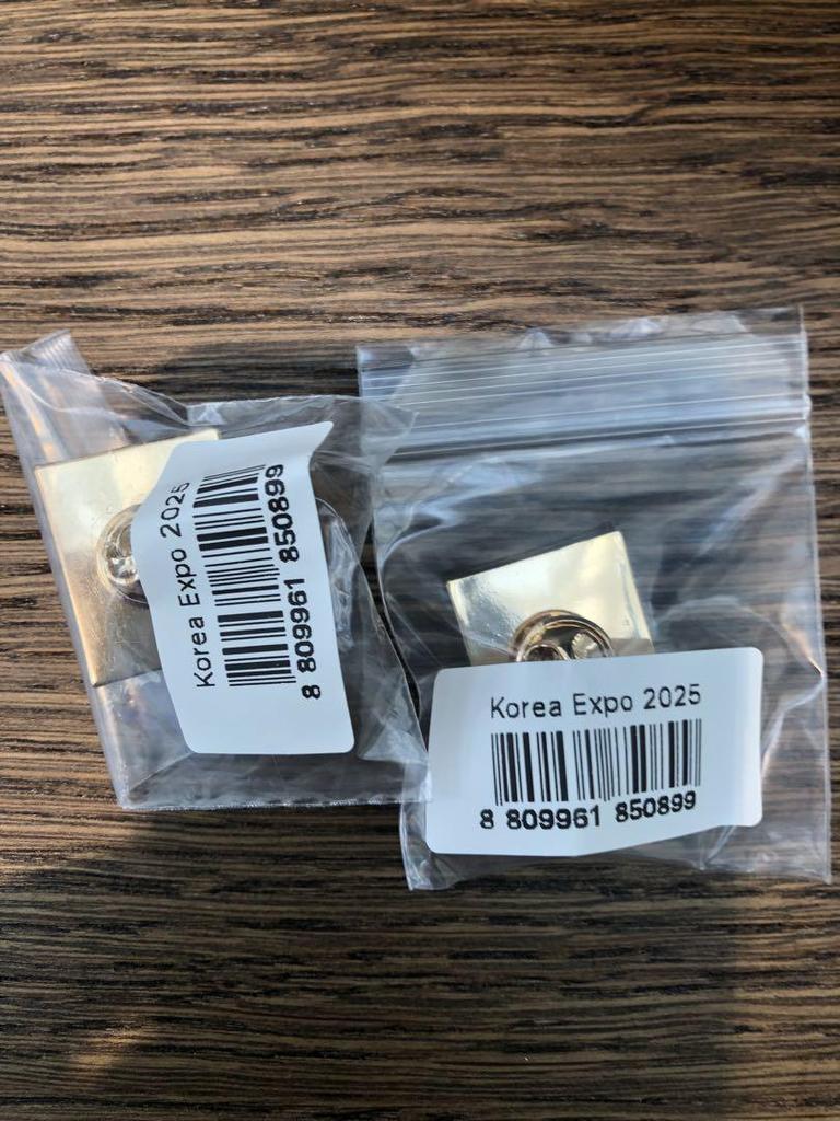 [USED] World Expo 2025 Korea Pavilion Pin Badge Set of 2