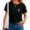 Jesus Cross T-Shirt Christ God Faith Christian Cross Shirt Casual Crew Neck Short Sleeve Graphic Tee Tops for Men Women