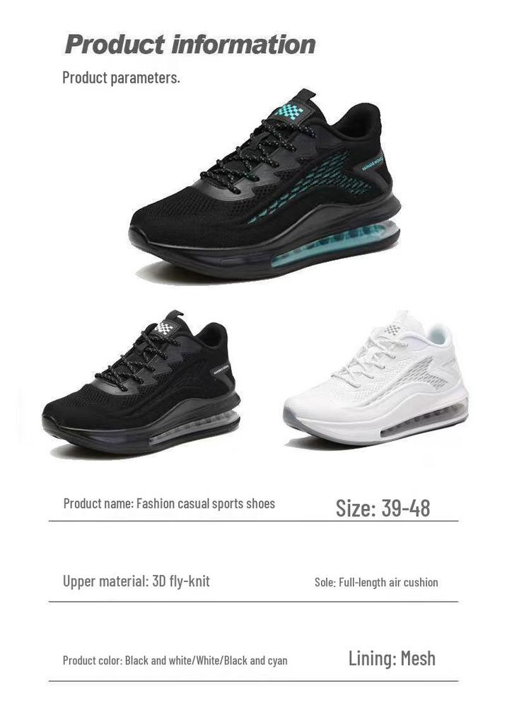 Trendy Men's Breathable Air Cushion Running Shoes - Versatile Casual Sneakers