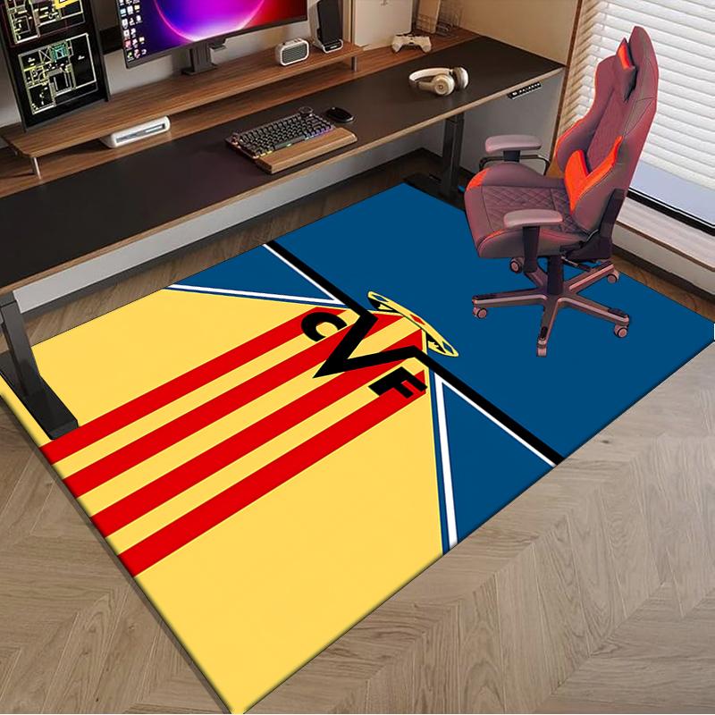 1PC CF Football Emblem Rug Game Carpet, Floor Mat for Bedroom Living Room Entryway Rug, Home Decor Idea Gift for Christmas birthday