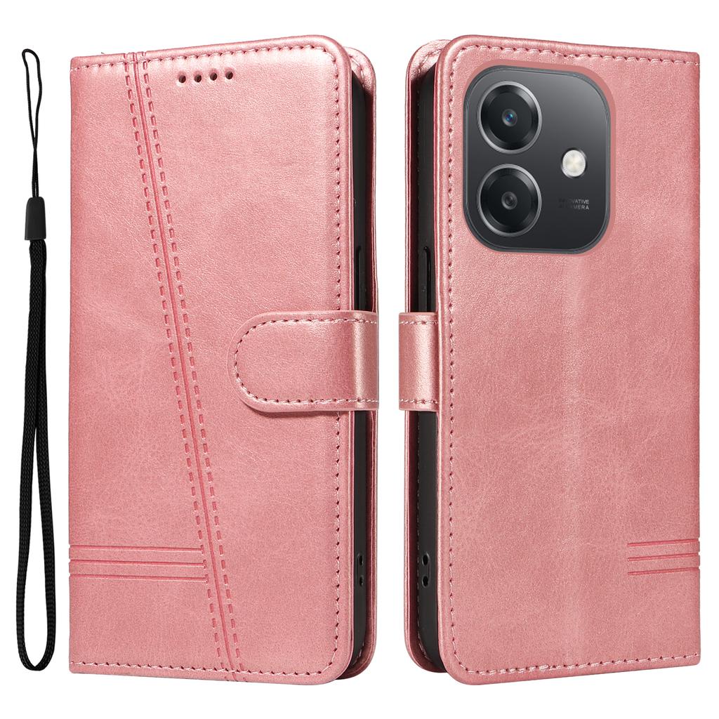 For Oppo A5x 5G/A3x 4G/5G (India)/A3 4G/5G/A60 5G/A40 4G/A40M 4G Case Flip Wallet T-Shape Lines Leather Phone Cover