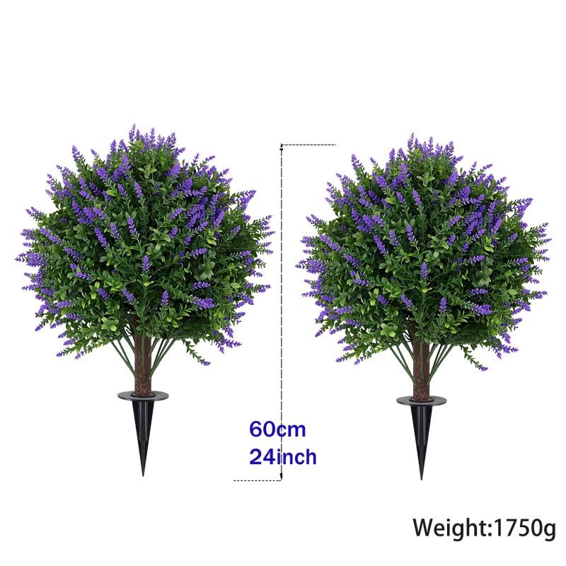 Artificial Boxwood Topiary Ball Outdoor Garden Decor Ground Stake Plant Patio Yard Home Landscaping