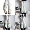 Japanese Cute Cats Ears Faux Furs Leg Warmers for Women Girls Warm Thermal Fuzzy Plush Foot Covers Long Calf Socks