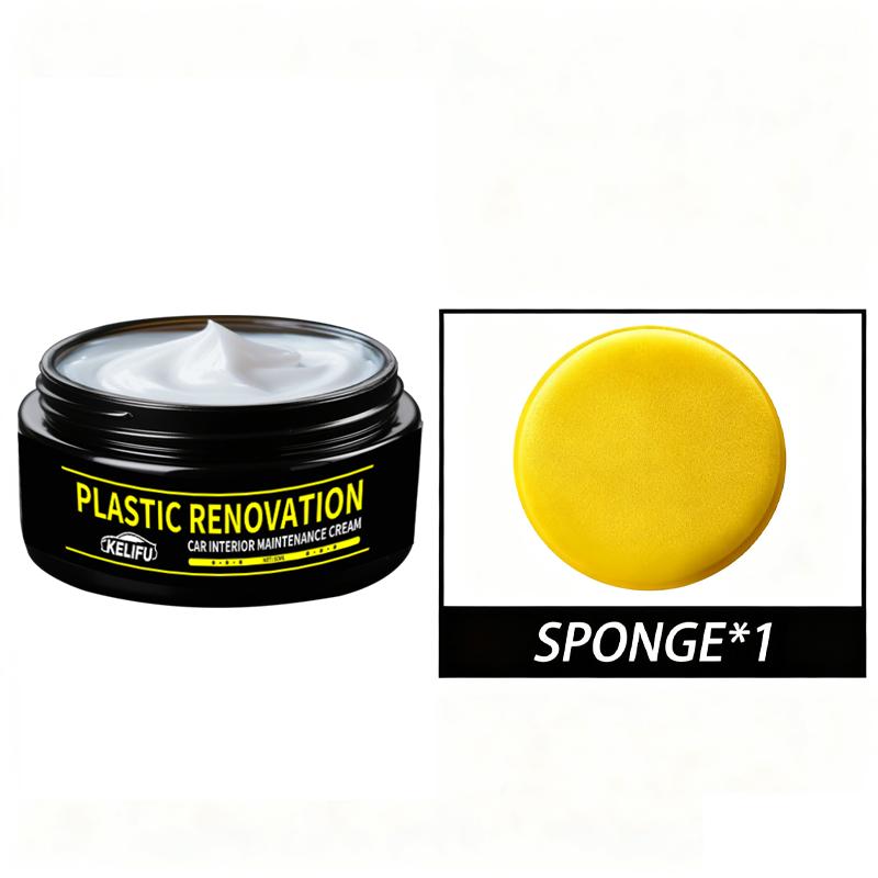 

Car Plastic Restorer Polish Paste - Tire, Interior & Bumper Shine & Protection, Long-Lasting Gloss, Automotive Plastic Care, Qui чорний