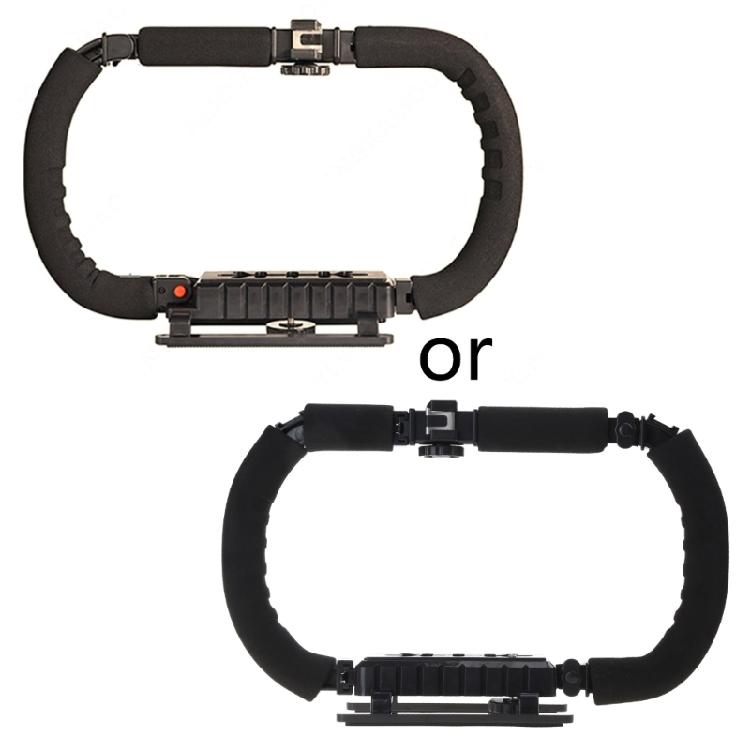 Action Camera Expansion Cage Mount Stabilizing Bracket with U-Grip-Handle 1