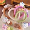 Colorful Lamb Headband Anti-Slip Soft Plush Face Washing Hair Pin Cartoon Bear Decor Makeup Hair Hoop