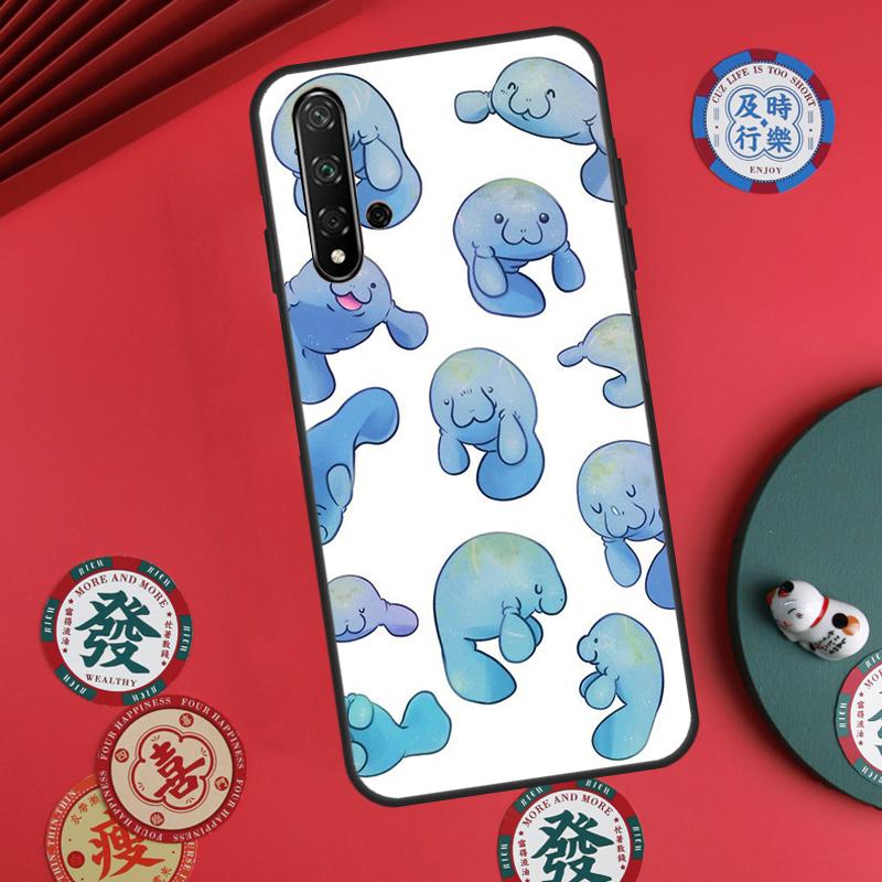Cute Baby Manatee For Huawei Nova Y73 Y72 Y61 Y91 Y90 Y70 Y60 12s 12i 11i 8i 9 10 SE P60 Pro P30 P40 Lite Case