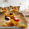 3pcs Pluto Heart Shaped Love Print Bedding Set (1 Cover + 2 Pillowcases, Without Inserts) D058