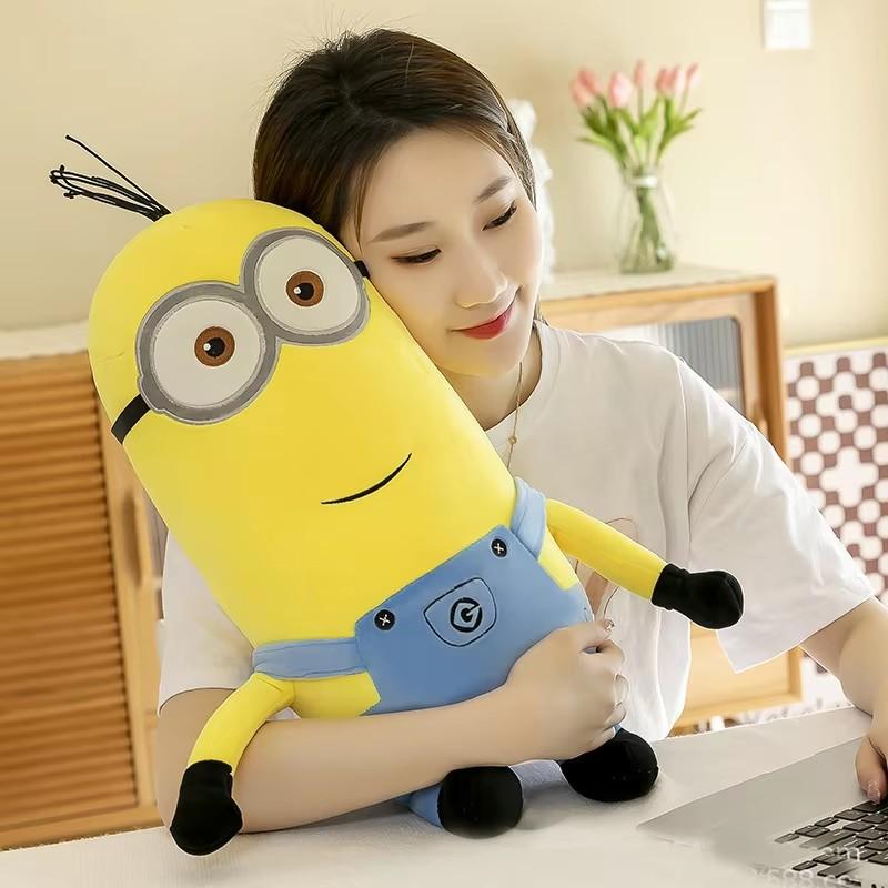 *Minions Movie Periphery Yellow Plush Bob Plush Stuart Stuffed Toys In Jeans Soft Doll Pillow Decoration Children Birthday Gift