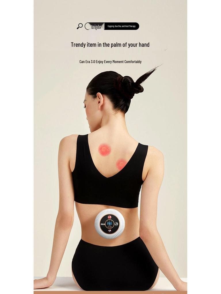 Smart Wireless Electric Cupping & Hot Compress Gua Sha Massager for Home Use