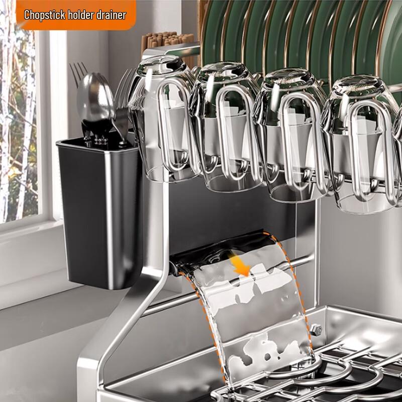 2-Tier Stainless Steel Countertop Dish Drying Rack