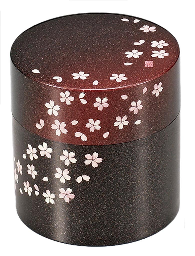 Tatsumiya Tea Akane H9 56753 Caddy, Sakura, Red, Size Approx. 8.7