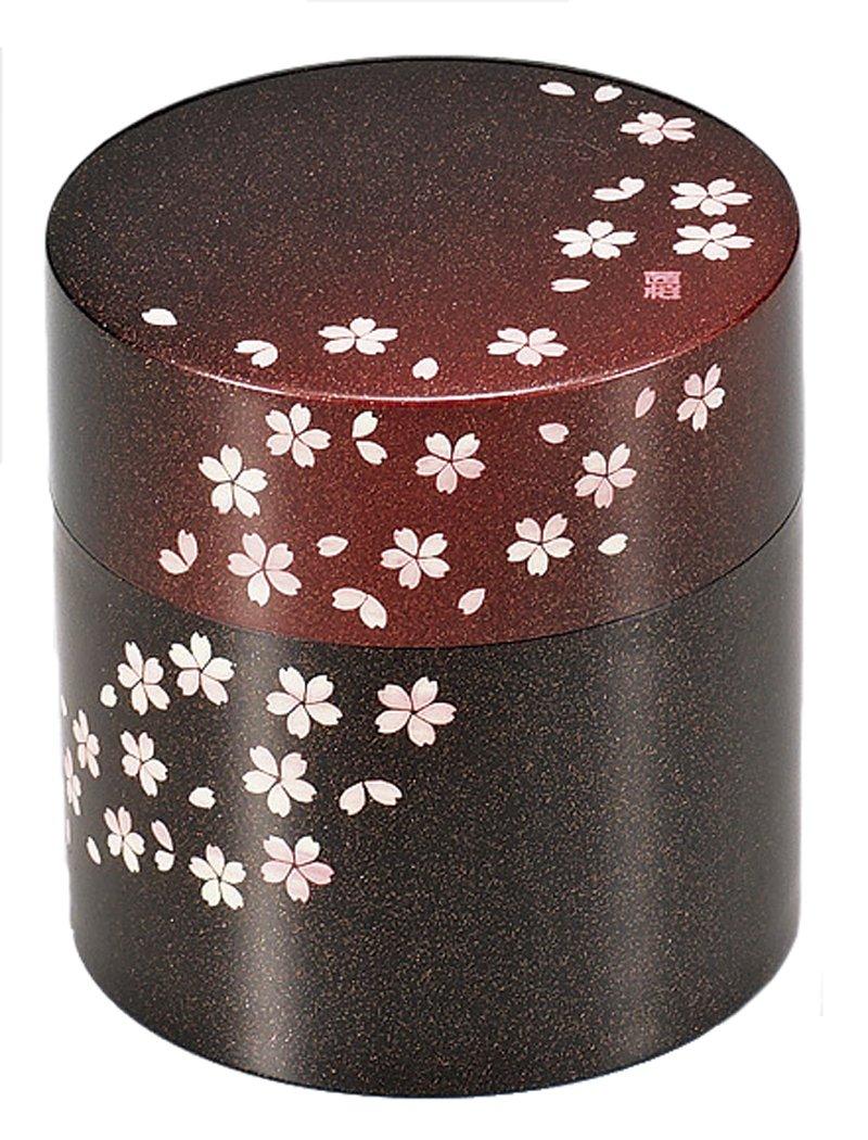 

Tatsumiya Tea Akane H9 56753 Caddy, Sakura, Red, Size Approx. 8.7