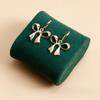 Elegant Gold Plated Metal Earring Unique and FashionableThin Hoop Earring with Unique Details Cute Bowknot Ear Rings
