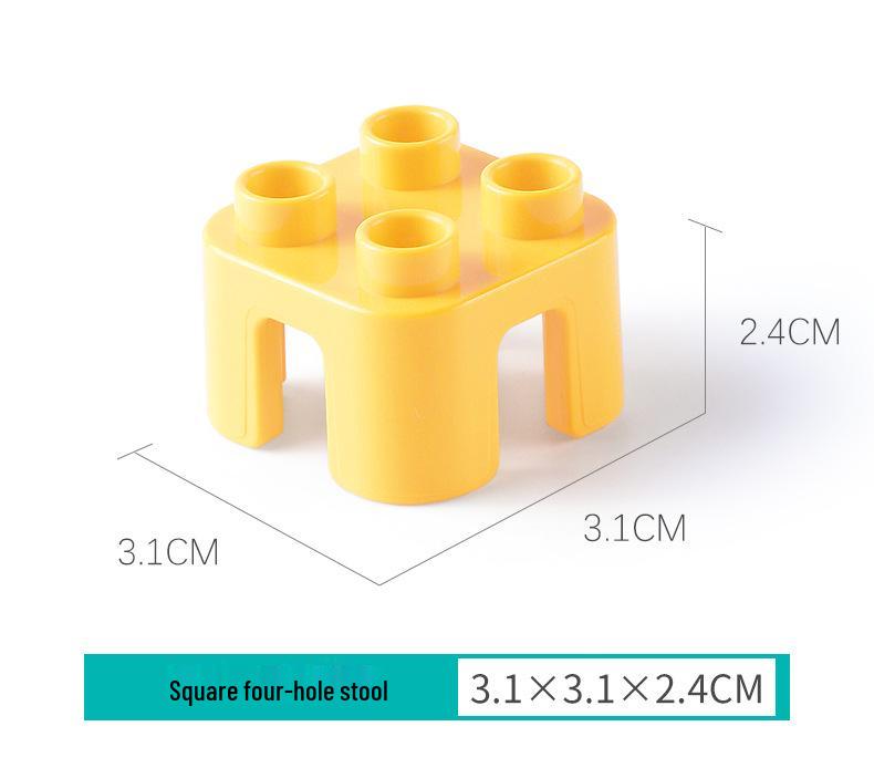 LEGO Duplo-Compatible Large Bricks: Kitchen, Bathroom, Furniture & Food Play Accessories for Children's Building Toys