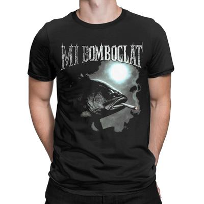 Bomboclat Fish Meme Vintage Style Funny Fish 90s Style TShirts for Men Cotton Tee Shirt Round Collar T Shirts Plus Size Clothes