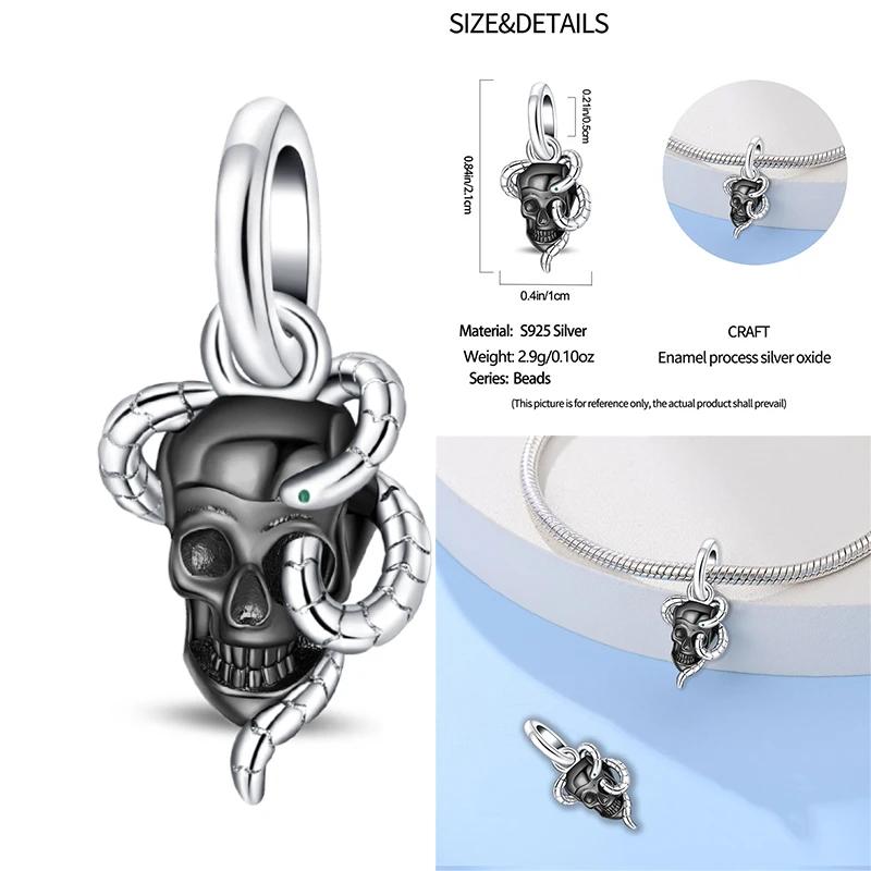 100% Copper Exquisite Tarot Cards Bracelet Pendants Blood Red Fire Snake Rose Charms Beads Diy Jewelry For Women