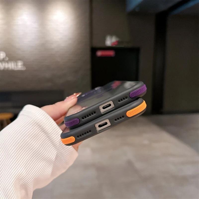 Fashion Double Color Magnetic Stand Translucency Case For iPhone 16 15 14 13 12 11 Pro Max Plus Magsafe Splice Color Matte Cover