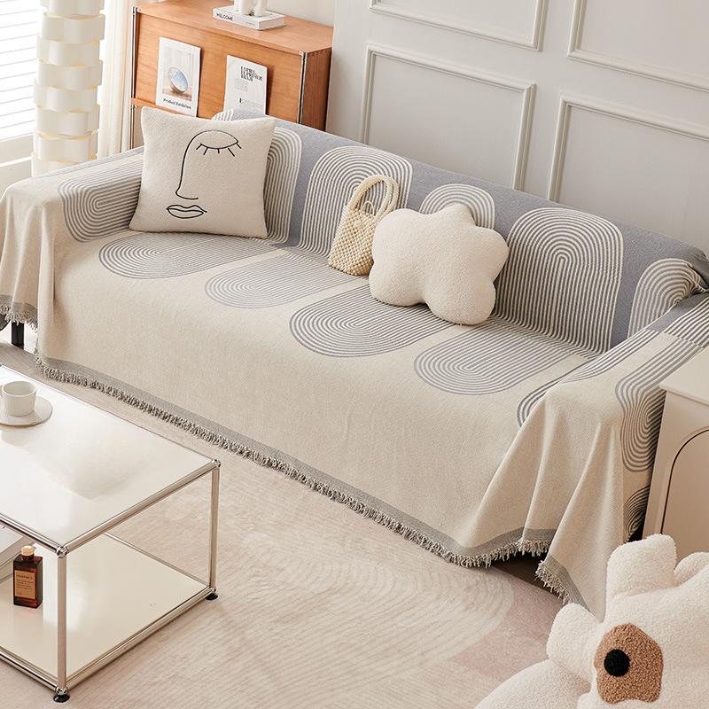 Nordischer Instagram-Stil Sofabezug Stoff Vollständig bedeckt Chenille Vier Jahreszeiten Universell Kratzfest Sofa Handtuch Überwurf All Inclusive