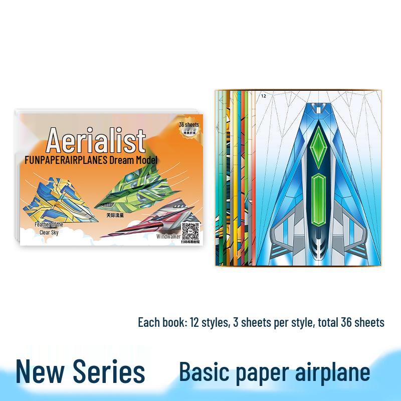 Colorful 3D Origami Paper Airplane Collection for Kids Educational DIY Crafting