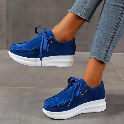 New Women Casual Shoes Height Increasing Wedge Sneakers Woman Vulcanize Canvas Shoes Solid Color Plus Size Chunky Platform Shoes