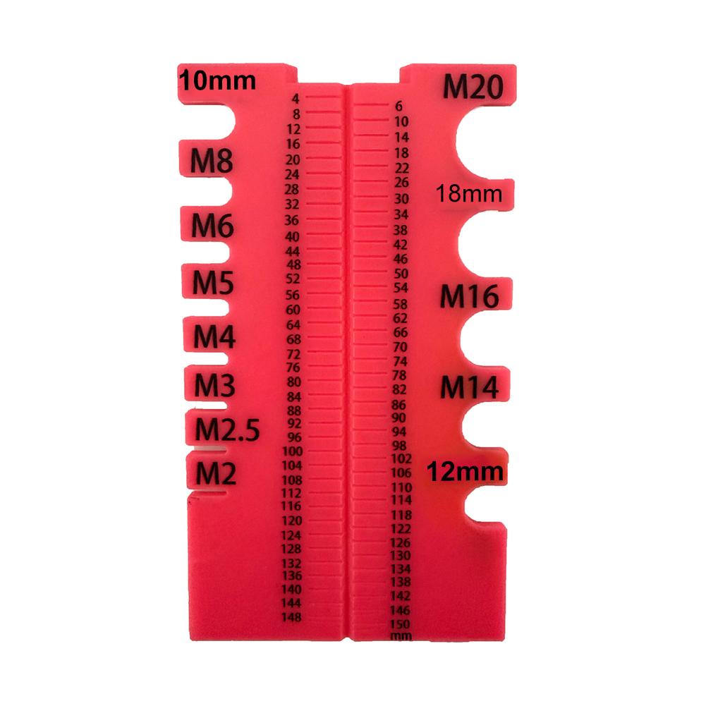 

1pc Thread Pitch Gauge Portable Ruler Adapter For Screw And Bolt Measuring Tools Length Measuring Ruler For Applications Repairs красный