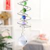 *Spiral Tail Wind Spinner Suncatcher Crystal Ball Stabilizer Chakra Bead Hanging Kinetic Wind Chimes Rainbow Maker Garden Decor