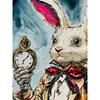Disney 5D DIY Diamond Painting Alice in Wonderland White Rabbit Oil Painting Embroidery Mosaic Cross Stitch Home Decoration Gift Crafts