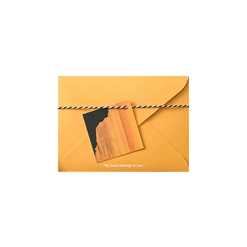 1 Set Aesthetic Vintage Envelopes Letter Paper Kit for Kids INS Casual Beauty Landscape Journal Pack Paper Envelopes Gift