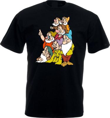 T-shirt 100% Cotone Sette Nani Magliette da Uomo Top, Maglietta Personaggi Film, Maglietta Unisex per Adulti Top