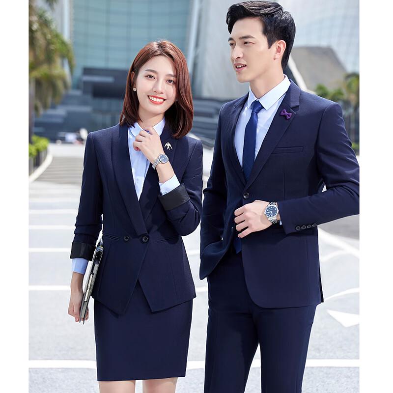 Teluoman Unisex Long Sleeve Business Suit Set