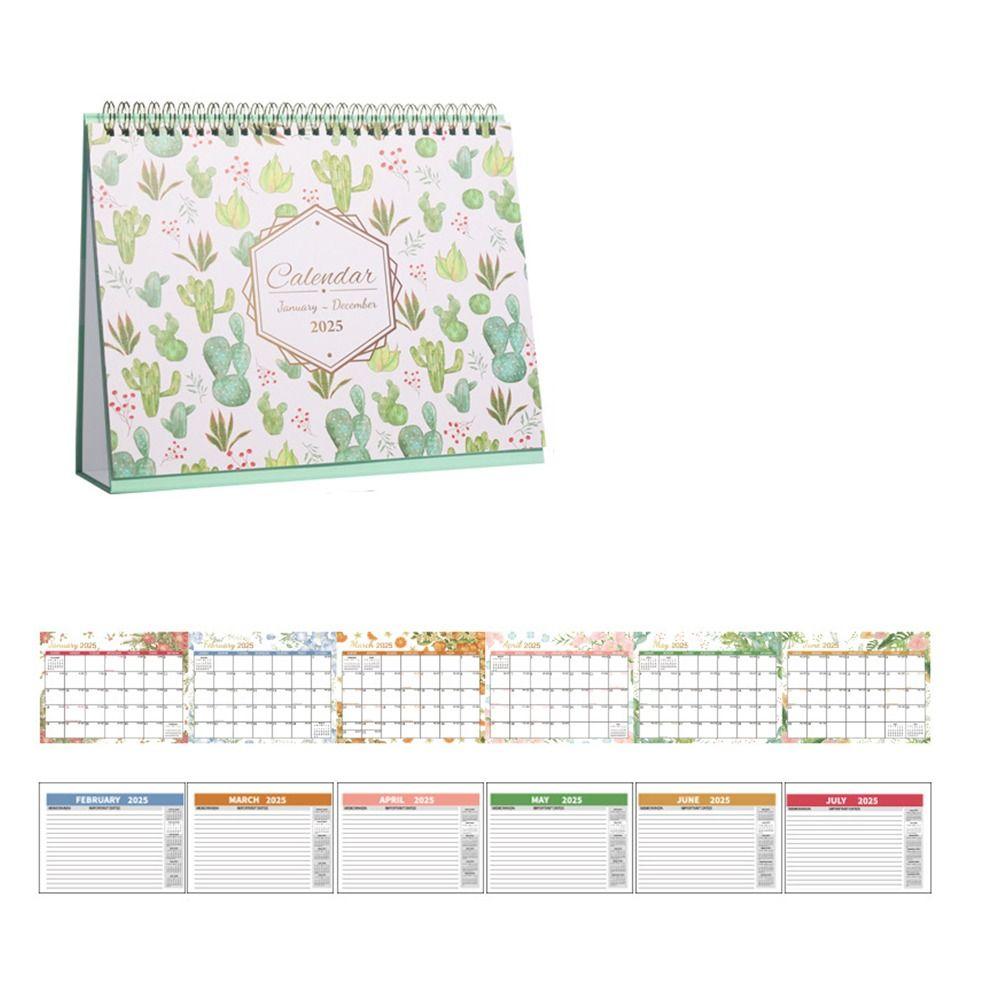 Efficient Scheduling English Desk Calendar 12-Month Table Planner Calendar Home Desktop