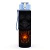 1PC Dark Evil Dragon Head Portrait Print 750ml Color Plastic Sports Water Bottle Leakproof Flip Straw Lid Suitable for Sports Office Home Use