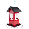 TG80443 Hanging bird feeder for grains, feed, window, transparent, with roof, waterer