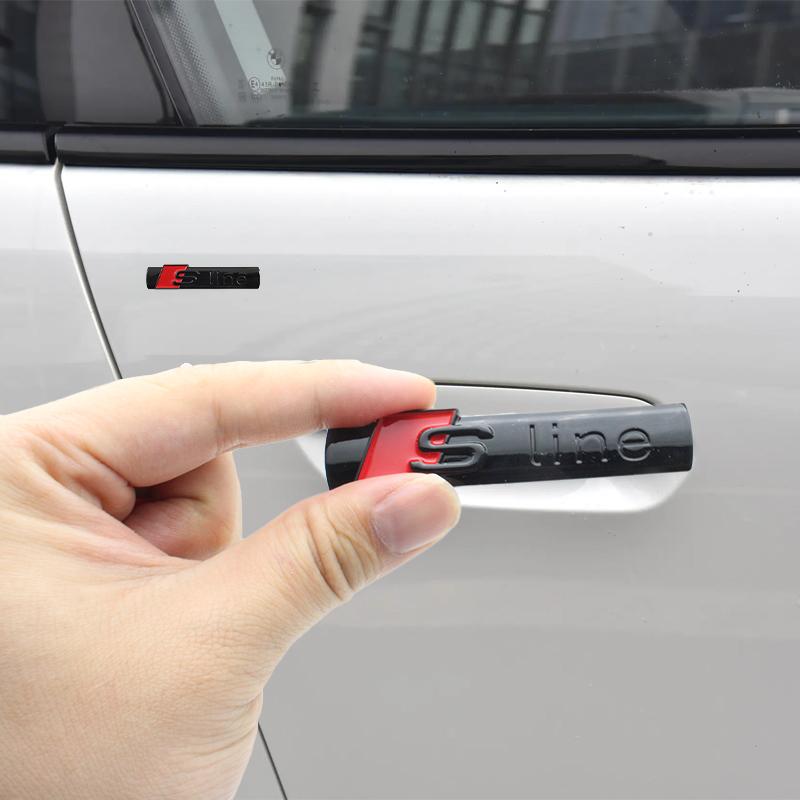 1Pc 72mm 3D ABS S line Logo Emblem Car Fender Badge Sticker For s1 Sline RS A3 A4 B8 8P 8V B6 A5 A6 C7 Q5 B9 B7 C6 A1 Q7 Q3 TT