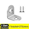 30/1Set Corner Bracket Stainless Steel Furniture Cabinet Fastener Woodworking Shelf Table Chair Support Metal Bracket with Screw