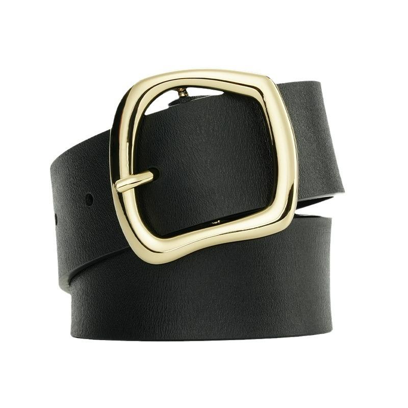 Women's Leather Belt Trendy Women's Thin Belt Pin Buckle Dress Fashion Decorative Trouser Skirt Strap