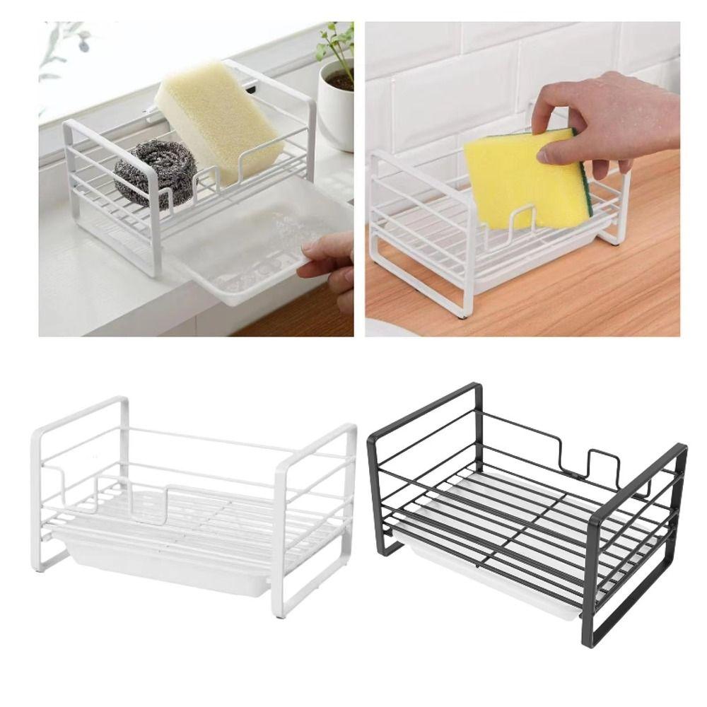 Sturdy Sponge Holder Durable Kitchen Storage Basket Space Saving Drying Rack Sink