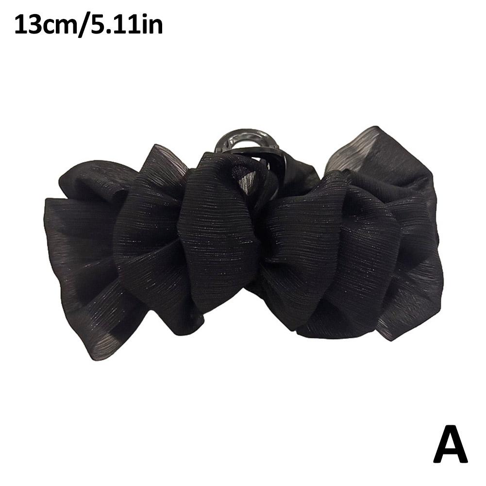 

Заколка для волос в виде перьев и облаков, стильная и милая, высококачественный зажим, стильная популярная заколка-скоба, захват S T8Z3 Black-13cm