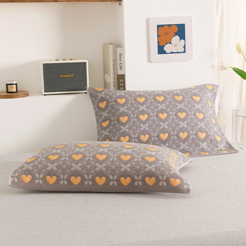 BrandNew Pure Cotton Pillow Cover a Pair of Cotton Gauze Pillow Cover Universal for All Seasons to Absorb Sweat