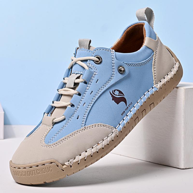 Große Größe 43 Handgefertigte Spaltleder Freizeitschuhe Damen Loafer Bequemer Fahrschuh Mokassins Damen Flache Schuhe