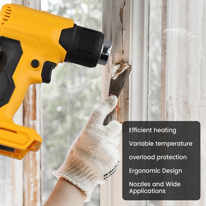 B-Est Heat Gun For 20V Battery Cordless Adjustable Temperature Portable Battery Heat Shrink Gun
