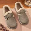 Soft-soled Birkenstocks, new casual shoes, piled and thickened warm cotton shoes, non-slip and comfortable, versatile Doudou shoes
