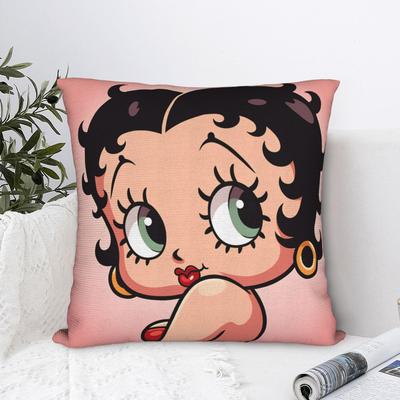 B-Bettys Boops Kissenbezug Niedlicher Lustiger Kissenbezug Individuelle Kissenbezüge für Couch Sofa Schlafzimmer